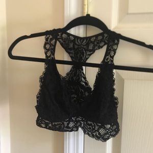 Black lace bralette